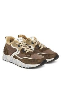 Voile Blanche Sneakersy Club 01 FUR. 2019471-02 Brązowy. Kolor: brązowy. Materiał: zamsz, skóra
