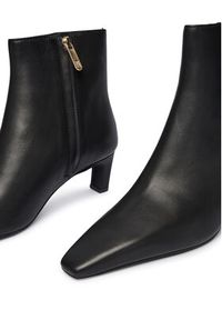TOMMY HILFIGER - Tommy Hilfiger Botki Th Square Toe Kitten Bootie FW0FW08768 Czarny. Kolor: czarny. Materiał: skóra #4