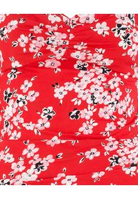SELF LOVE - Czerwona sukienka Veracruz. Kolor: czerwony. Materiał: wiskoza. Wzór: kwiaty. Długość: mini #6