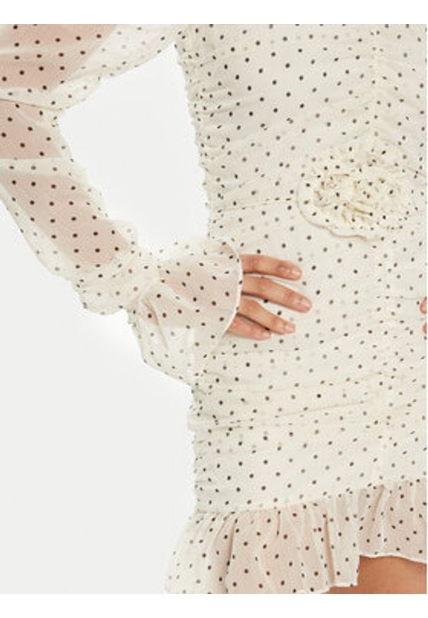 ROTATE Sukienka codzienna 113610 Biały Regular Fit. Okazja: na co dzień. Kolor: biały. Materiał: syntetyk. Typ sukienki: proste. Styl: casual