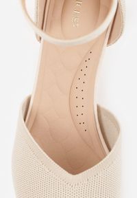 Born2be - Beżowe Czółenka z Tkaniny VICES na Szpilce z Paskiem Wokół Kostki i Wkładką Soft-Pillow Vhestarish. Okazja: na co dzień, do pracy, na spotkanie biznesowe. Zapięcie: pasek. Kolor: beżowy. Materiał: tkanina. Obcas: na szpilce. Styl: casual, biznesowy, elegancki #7