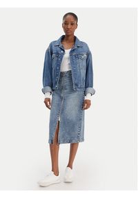 Calvin Klein Jeans Spódnica jeansowa LV047E710G Niebieski Regular Fit. Kolor: niebieski. Materiał: bawełna #2