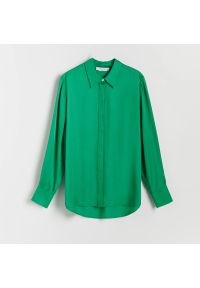 Reserved - Koszula z wiskozy - Zielony. Kolor: zielony. Materiał: wiskoza #1