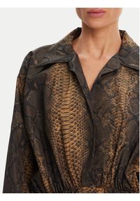 NORMA KAMALI Sukienka codzienna ST4243PHA71302 Brązowy Relaxed Fit. Okazja: na co dzień. Kolor: brązowy. Materiał: syntetyk. Typ sukienki: proste. Styl: casual #2