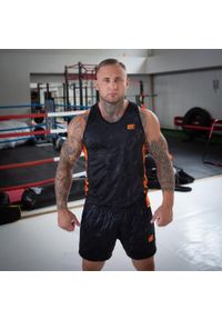 Koszulka sportowa bez rękawów męska Tank top EXTREME HOBBY NEO. Kolor: pomarańczowy. Materiał: poliester, elastan. Długość rękawa: bez rękawów. Styl: sportowy