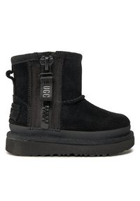 Ugg Śniegowce T Classic Mini Ziper Tape Logo 1143699T Czarny. Kolor: czarny. Materiał: zamsz, skóra #5