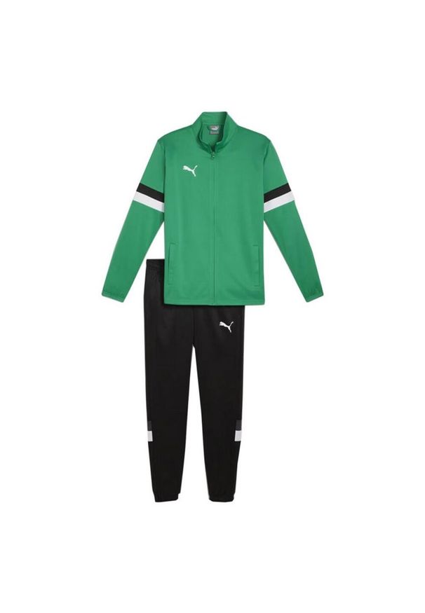 Puma - Dres Męski Team Rise. Kolor: czarny, zielony, wielokolorowy. Materiał: dresówka
