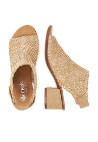 Rieker Sandały 64670-60 Beżowy. Kolor: beżowy. Materiał: materiał #5