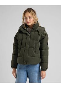 Lee - LEE PUFFER JACKET DAMSKA KURTKA ZIMOWA SERPICO GREEN L56VMMOJ. Sezon: zima