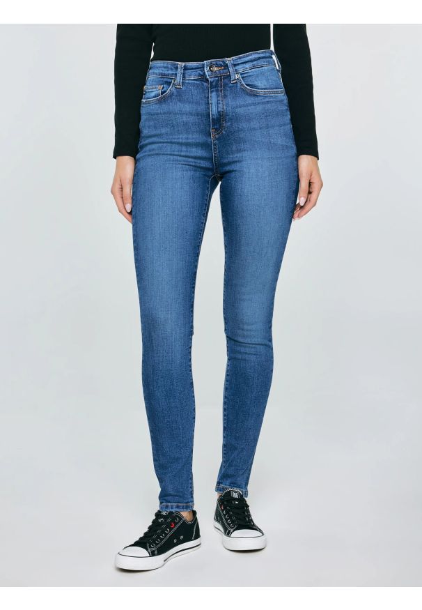 Big-Star - Jeansy damskie skinny niebieskie Clarisa 365. Stan: podwyższony. Kolor: niebieski
