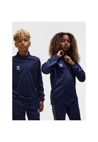 Dziecięca kurtka dresowa 1/2 zip Hummel Essential. Kolor: niebieski. Materiał: dresówka. Sport: joga i pilates #1