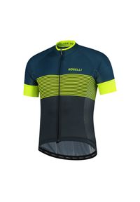 ROGELLI - Koszulka rowerowa męska Rogelli BOOST z krótkim rękawem. Kolor: zielony, niebieski, wielokolorowy, żółty. Długość rękawa: krótki rękaw. Długość: krótkie