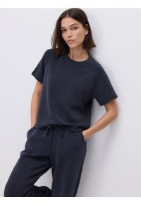 Reserved - T-shirt z modalem - ciemnoszary. Kolor: szary. Materiał: dzianina #1