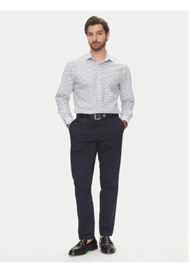 Pierre Cardin Koszula C6 11004.0409 Granatowy Modern Fit. Kolor: niebieski. Materiał: bawełna