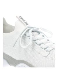 Big-Star - Białe Sneakersy Big Star Modne Buty Damskie. Okazja: do pracy, na uczelnię. Kolor: biały. Materiał: materiał. Szerokość cholewki: normalna #3