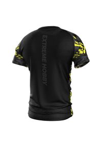 Koszulka Techniczna Sportowa Męska EXTREME HOBBY BLACK PANTHER. Kolor: czarny, wielokolorowy, żółty. Materiał: elastan, poliester. Długość rękawa: krótki rękaw. Długość: krótkie. Sport: fitness, kolarstwo