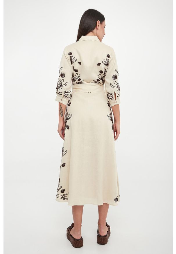 Marella - Sukienka lniana Banda MARELLA. Materiał: len