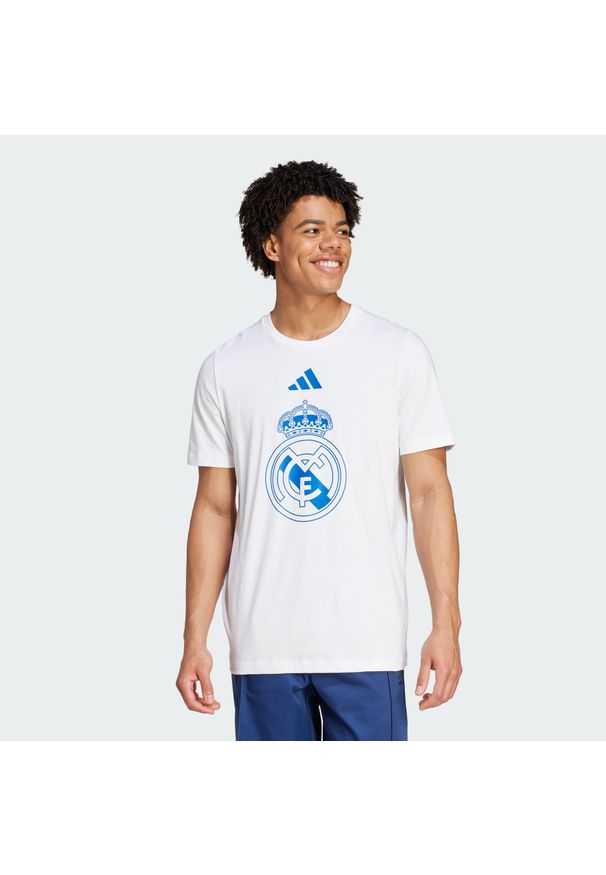 Adidas - Koszulka Real Madrid DNA Graphic. Kolor: biały. Sport: piłka nożna