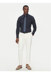 BOSS Koszula H-HANK-kent-C3-214 50538949 Granatowy Slim Fit. Typ kołnierza: kołnierzyk klasyczny. Kolor: niebieski. Materiał: bawełna