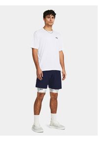 Under Armour Szorty sportowe Ua Woven Wdmk Shorts 1383356-410 Granatowy Loose Fit. Kolor: niebieski. Materiał: syntetyk. Styl: sportowy #4