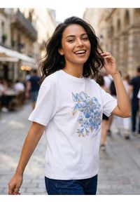 Sinsay - Koszulka z nadrukiem - biały. Kolor: biały. Wzór: nadruk #1