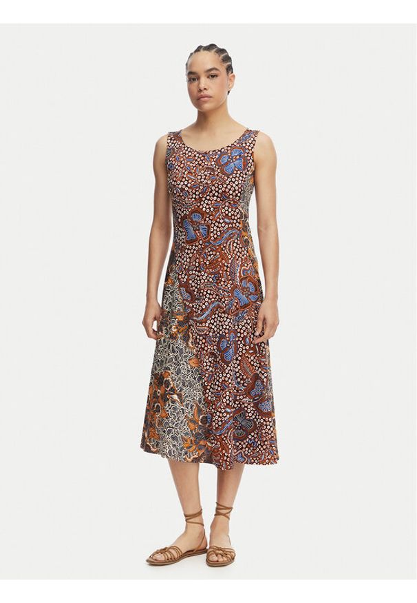 Weekend Max Mara Sukienka letnia Pausa 2615621082 Kolorowy Regular Fit. Materiał: bawełna. Wzór: kolorowy. Sezon: lato