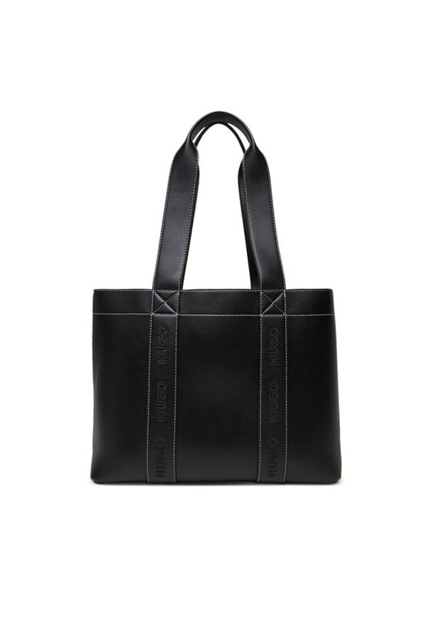 Hugo - HUGO Torebka Becky Up 50547491 Czarny. Kolor: czarny. Materiał: skórzane