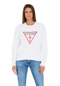 Guess - GUESS Biała bluza Original Fleece. Kolor: biały