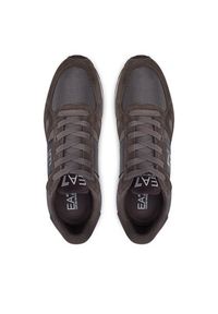 EA7 Emporio Armani Sneakersy X8X151 XK354 T995 Brązowy. Kolor: brązowy. Materiał: skóra, zamsz #4