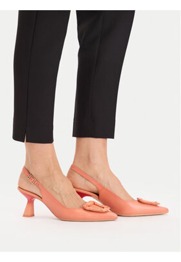 Hispanitas Szpilki Nova HV253910 Koralowy. Kolor: pomarańczowy. Materiał: skóra. Obcas: na szpilce