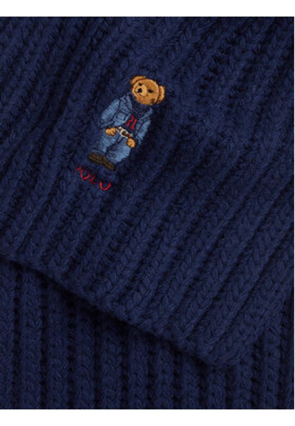 Polo Ralph Lauren Szalik 455931877003 Granatowy. Kolor: niebieski. Materiał: materiał, wełna