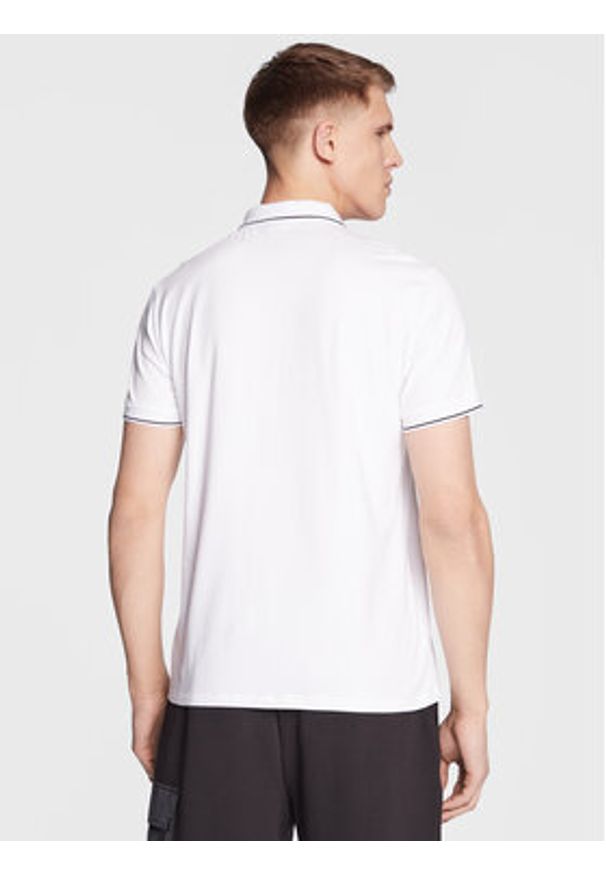 Armani Exchange Polo 8NZF71 ZJH2Z 1100 Biały Regular Fit. Typ kołnierza: polo. Kolor: biały. Materiał: bawełna