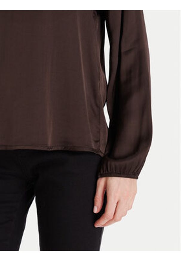 Maryley Bluzka 25IB824/18CO Brązowy Regular Fit. Kolor: brązowy. Materiał: wiskoza