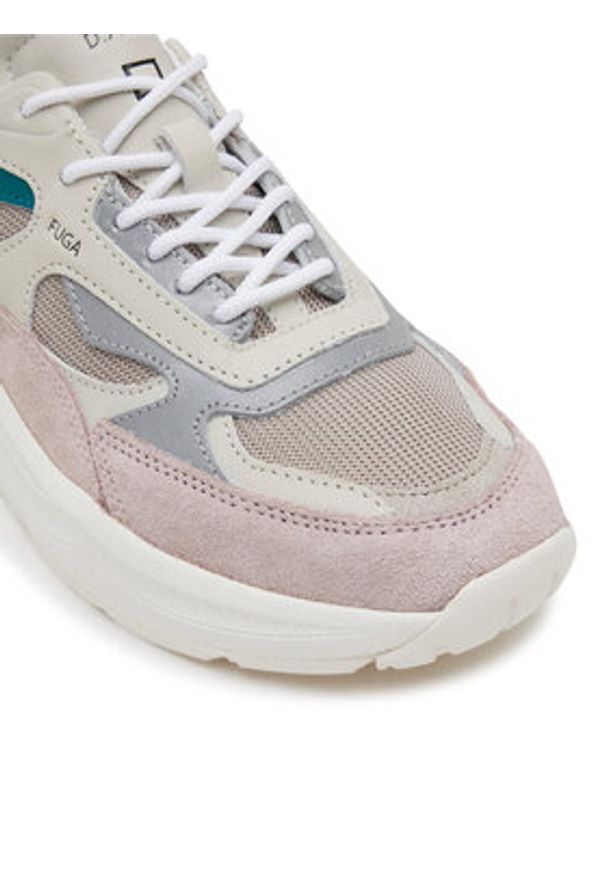 D.A.T.E. Sneakersy Fuga Reflex W421-FG-RX Beżowy. Kolor: beżowy. Materiał: zamsz, skóra