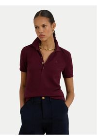 Lauren Ralph Lauren - LAUREN RALPH LAUREN Polo 200679219108 Bordowy Regular Fit. Typ kołnierza: polo. Kolor: czerwony. Materiał: bawełna #1