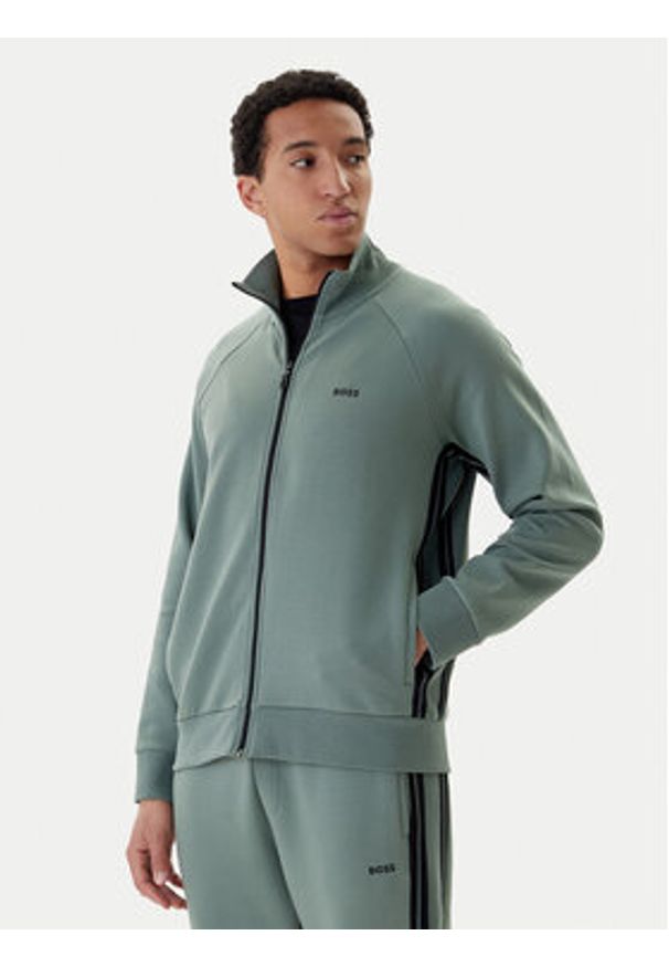 BOSS Dres 50543886 Zielony Regular Fit. Kolor: zielony. Materiał: bawełna