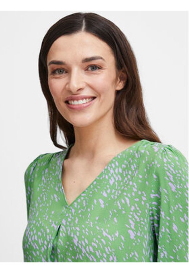 Fransa Sukienka koszulowa 20613273 Zielony Regular Fit. Kolor: zielony. Materiał: wiskoza. Typ sukienki: koszulowe