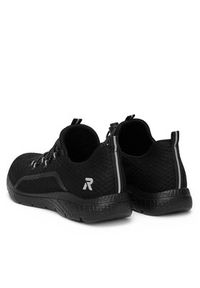 Rieker Półbuty M5070-00 Czarny. Kolor: czarny. Materiał: materiał