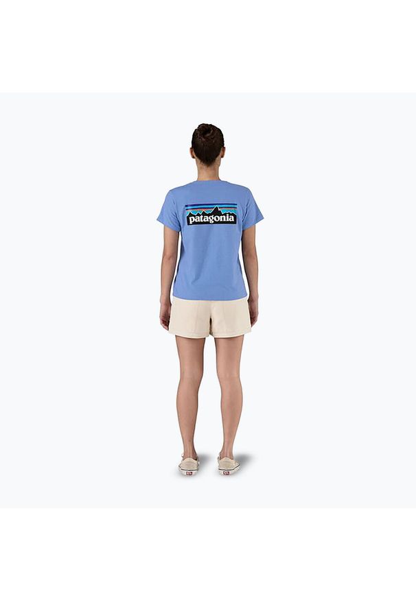 Koszulka damska Patagonia P-6 Logo Responsibili-Tee. Kolor: niebieski