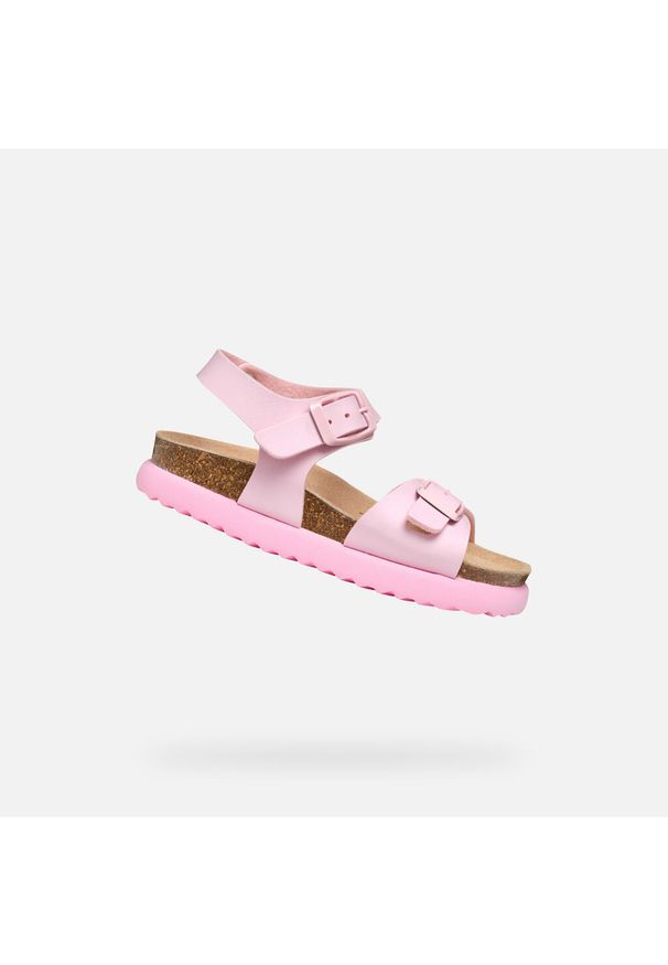 Geox - Sandały GEOX J SANDAL BUBBLEBOW G Rose. Kolor: różowy. Materiał: tkanina, syntetyk. Sezon: lato