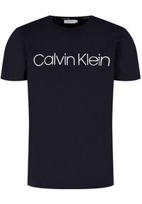 Calvin Klein T-Shirt Logo K10K104063 Granatowy Regular Fit. Kolor: niebieski. Materiał: bawełna