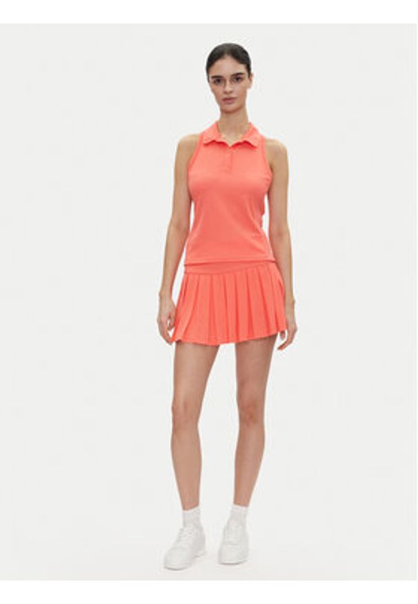 DKNY Sport Spódnica plisowana DP5K1012 Koralowy Regular Fit. Kolor: pomarańczowy. Materiał: syntetyk. Styl: sportowy