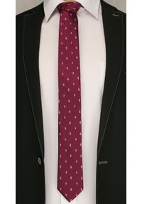 Bordowy Elegancki Krawat -Angelo di Monti- 6 cm, Męski, Różowy Wzór Paisley. Kolor: różowy, czerwony, wielokolorowy. Wzór: paisley. Styl: elegancki