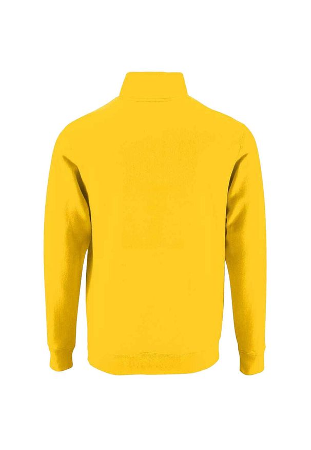 SOL'S - Sweter Męski Stan Zip Z Kołnierzem Stojącym. Kolor: żółty