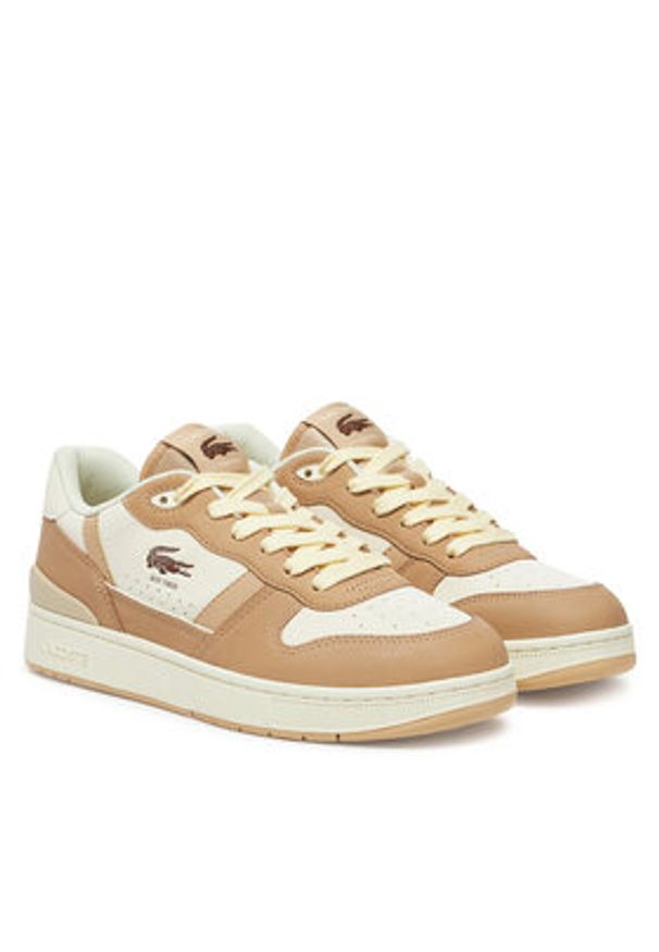 Lacoste Sneakersy 7-49SFA0072 Beżowy. Kolor: beżowy. Materiał: skóra