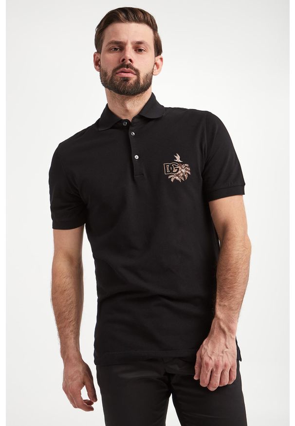 Dolce & Gabbana - Polo męskie z logo DOLCE & GABBANA. Typ kołnierza: polo