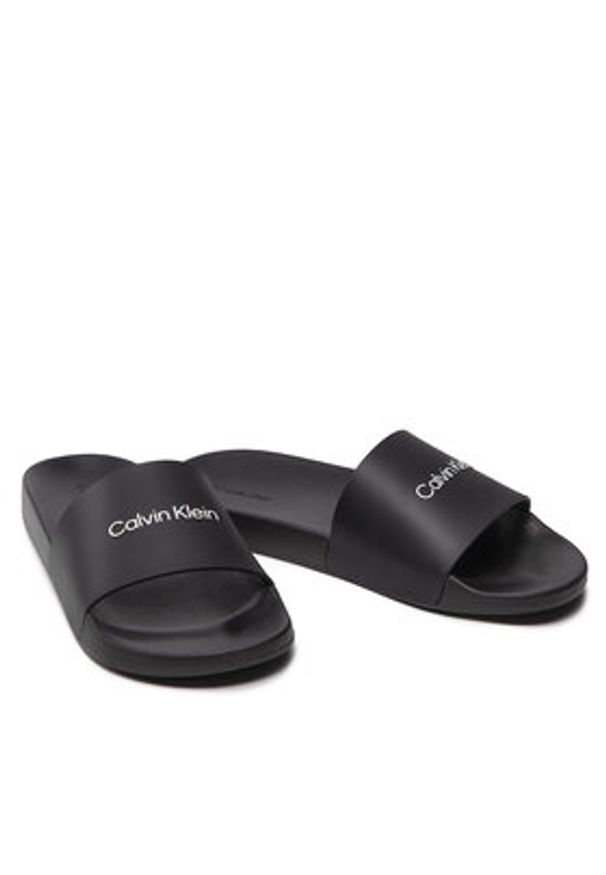 Calvin Klein Jeans Klapki Pool Slide HM0HM00455 Czarny. Kolor: czarny