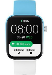 Smartwatch Rubicon RNCE97 Biało-niebieski (sr042d). Rodzaj zegarka: smartwatch. Kolor: niebieski, biały, wielokolorowy