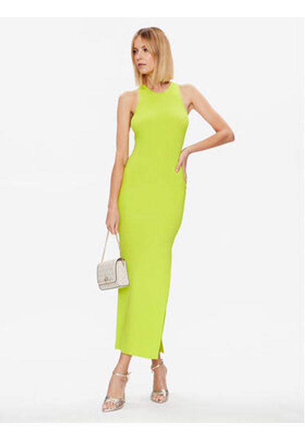 MICHAEL Michael Kors Sukienka dzianinowa MS381M033D Zielony Slim Fit. Kolor: zielony. Materiał: wiskoza, dzianina