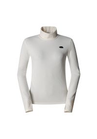 Koszulka The North Face Turtle Neck Slim 0A89C2QLI1 - biała. Typ kołnierza: golf. Kolor: biały. Materiał: elastan, prążkowany, poliester, bawełna. Długość rękawa: długi rękaw. Długość: długie. Sezon: zima, jesień. Sport: golf #1